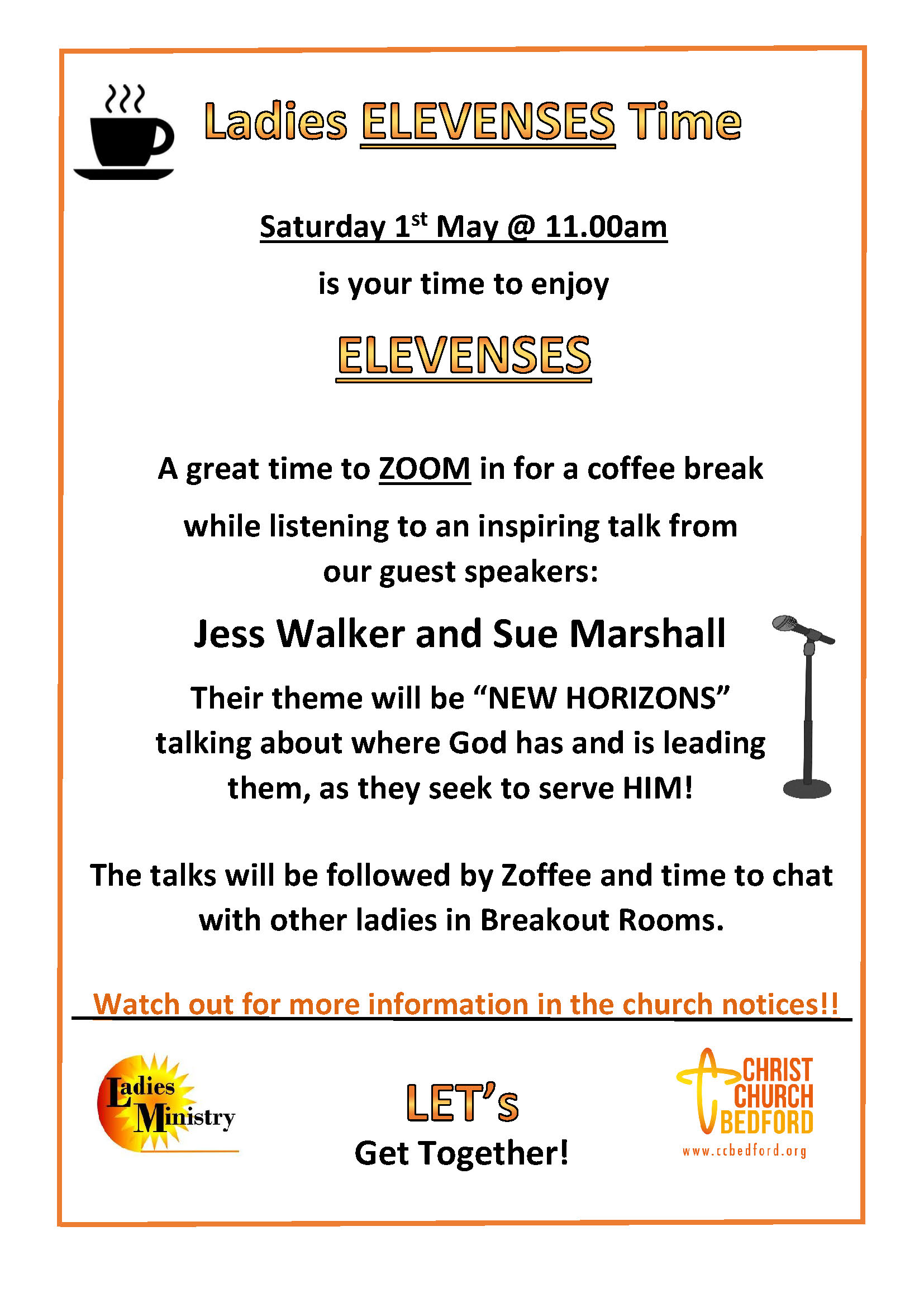 Ladies Elevenses poster for Ma