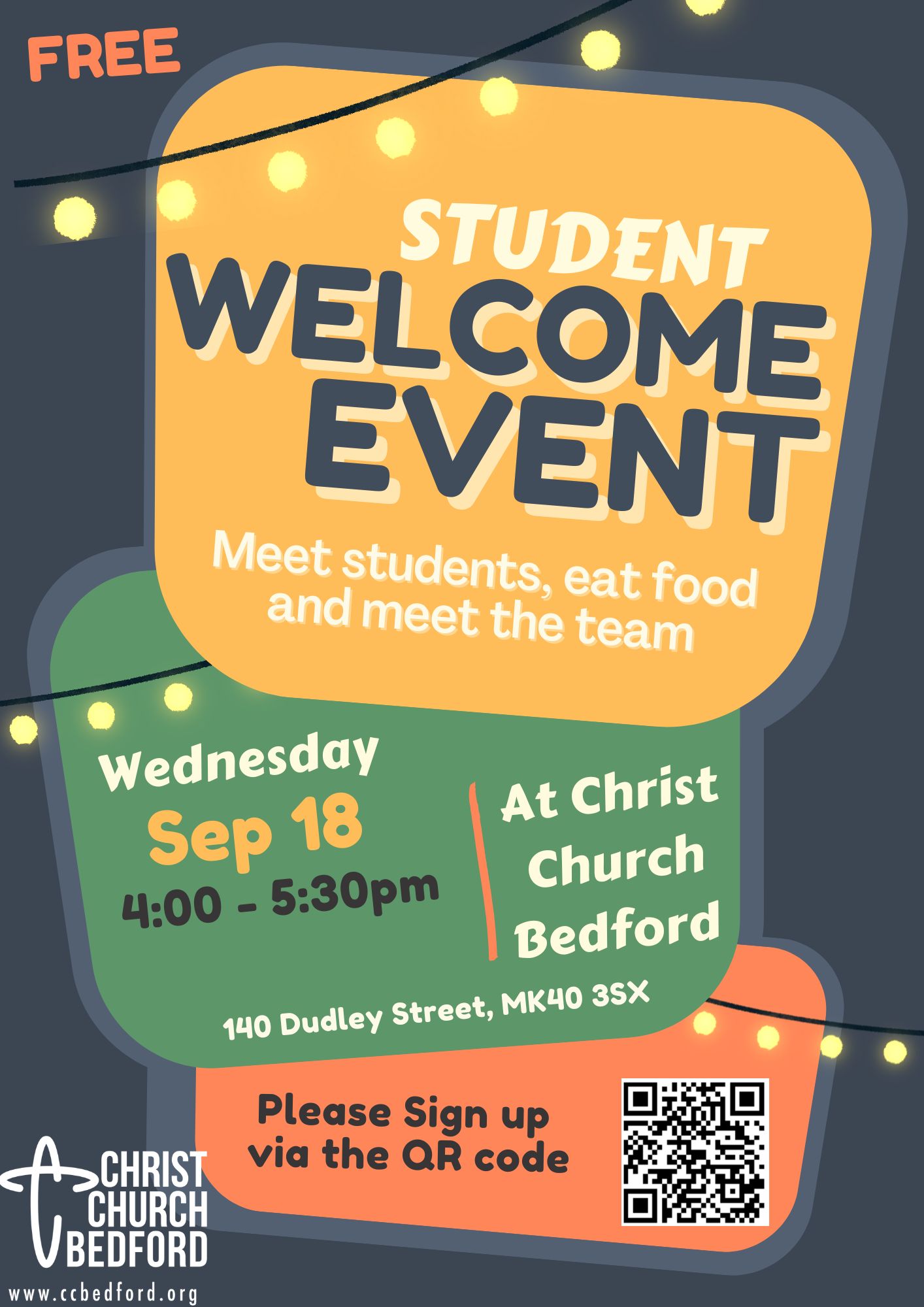 Student welcome event Flyer