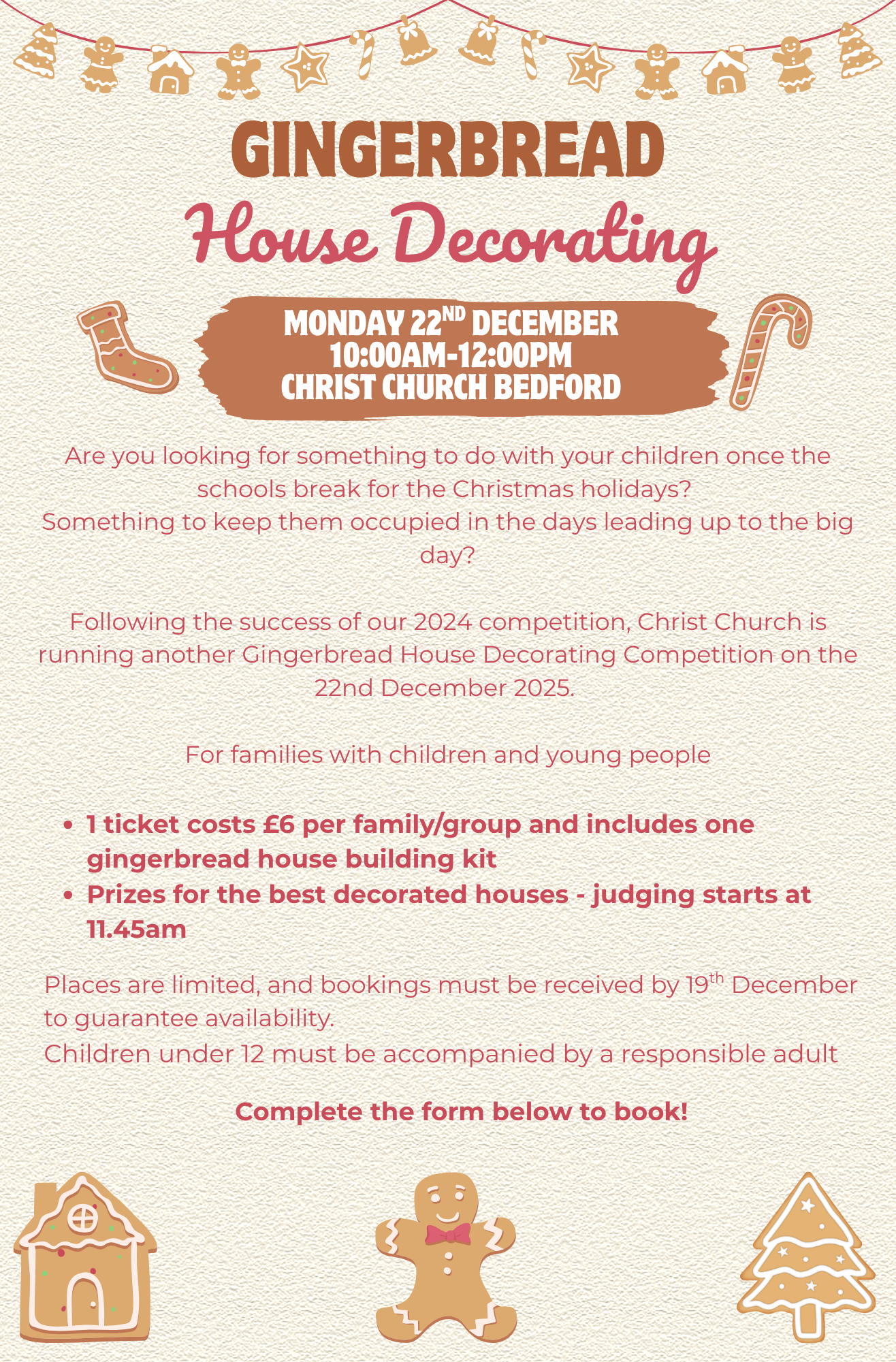 Gingerbread House Party flier