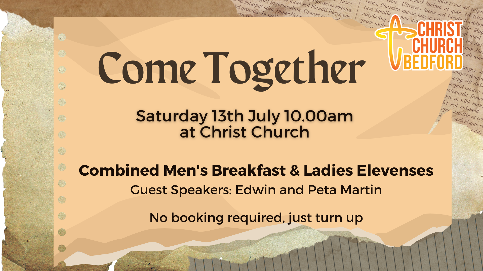 Joint Ladies Elevenses and Men's Breakfast: Peter and Bernice Chiswell